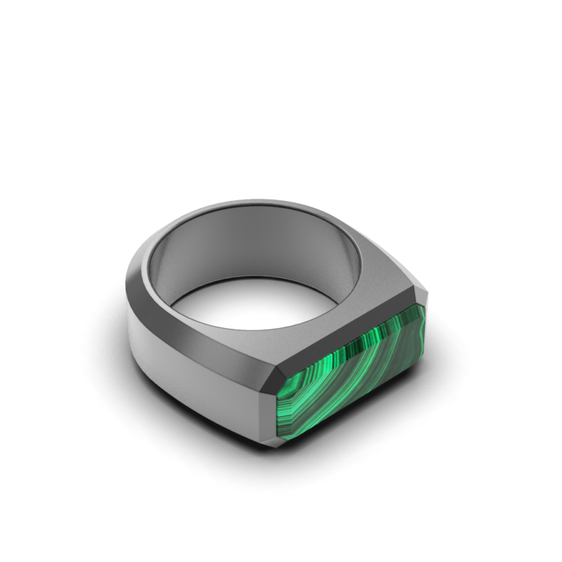 SELLO RECTANGULAR CON GEMAS
