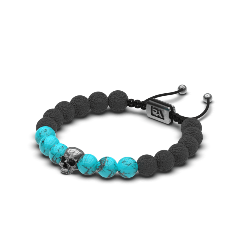 PULSERA DE CUENTAS CON CALAVERA